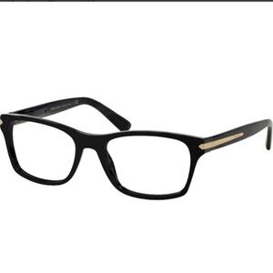 Prada Black and Gold Eyeglasses VPR 16S